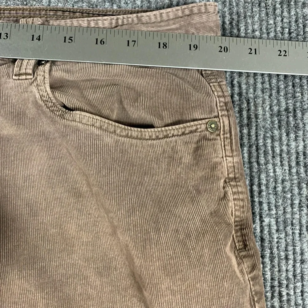 Prana Pants Mens‎ 38x32 Brown Corduroy Straight Leg Organic Cotton Blend Casual